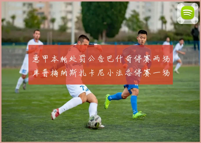 意甲本轮处罚公告巴什奇停赛两场库普梅纳斯扎卡尼小法各停赛一场